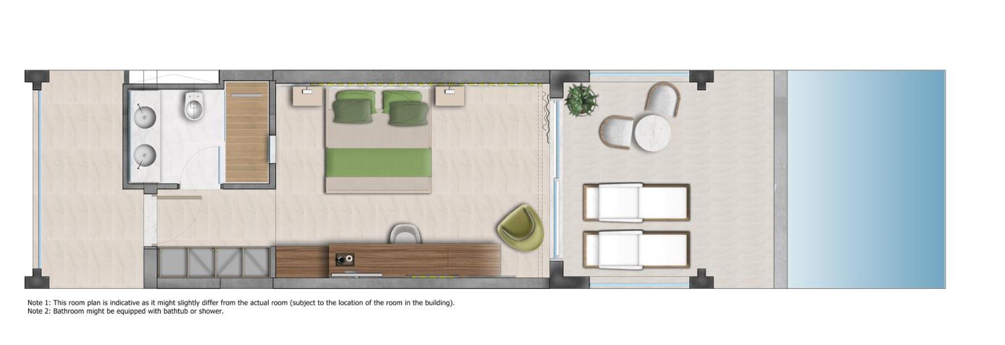 Deluxe Double Room Sharing Pool Sea View